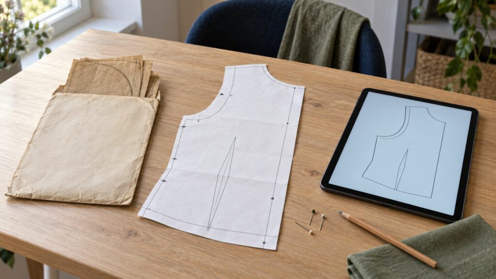 Évolution des patrons de couture, du modèle en papier au fichier numérique