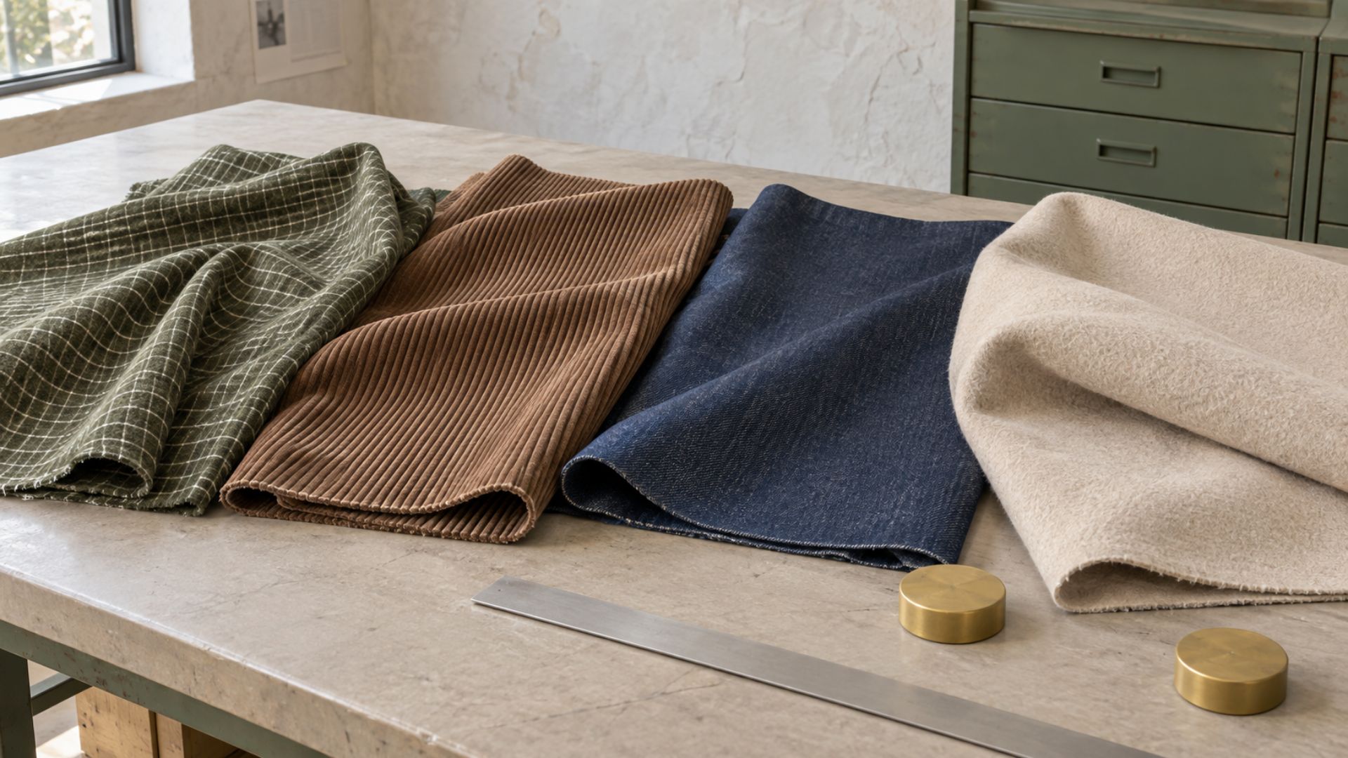 Flanelle, velours côtelé, denim et lainage comparés pour des projets de couture d’automne
