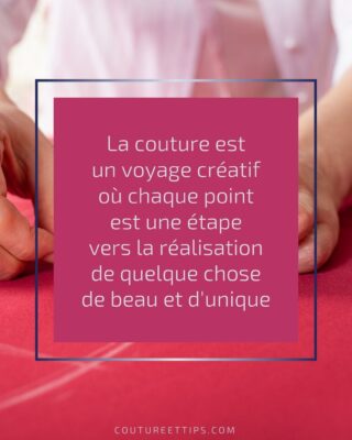 ✨ "La couture est un voyage créatif où chaque point est une étape vers la réalisation de quelque chose de beau et d'unique." ✨

Combien d'entre vous ressentent la même chose ? Chaque projet de couture est comme un voyage, n'est-ce pas ? Du choix du tissu à la dernière touche, chaque étape est une aventure en soi. Et le résultat final ? Une création unique qui porte en elle toutes les étapes de ce voyage créatif.

Alors, dites-moi, quel est votre "voyage créatif" actuel ? 🧵🌈

#CoutureEtTips #VoyageCréatif #CouturePassion #FaitMain #Créativité

.................................................
Créez, rêvez, cousez. 😊
— Sandrine de CoutureEtTips ✂️